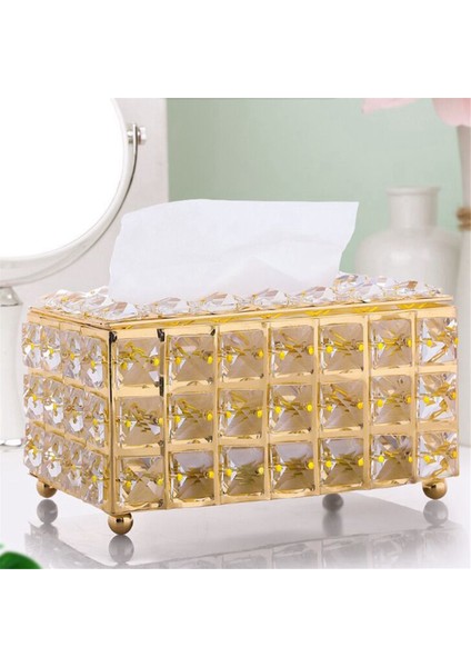 Kristal Doku Kutusu Iskandinav Basit Moda Masa Peçeteler Saklama Kutusu Elmas Tutucu Oturma Odası Dekor Hediye B (Yurt Dışından) modelleri