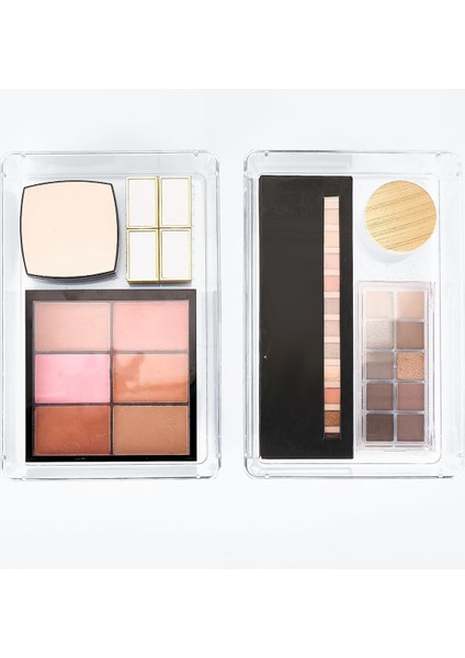 Masa Çekmecesi Düzenleyici Kutuları 6 Adet, 9X6X2IN Şeffaf Çekmece Düzenleyicileri Silikon Pedli, Vanity Düzenleyiciler, Kaymaz 6 Adet (Yurt Dışından) indirimleri