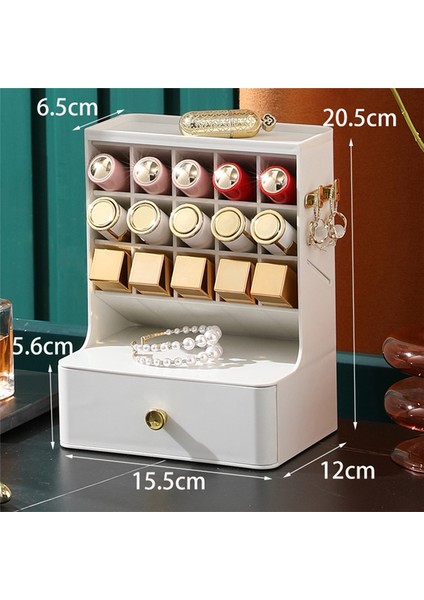 Üç Katmanlı Masaüstü Kozmetik Düzenleyici Banyo Büyük Kapasiteli Kozmetik Kutusu Kadın Mücevher Ruj Çekmecesi Makyaj Kutusu B (Yurt Dışından) indirimleri