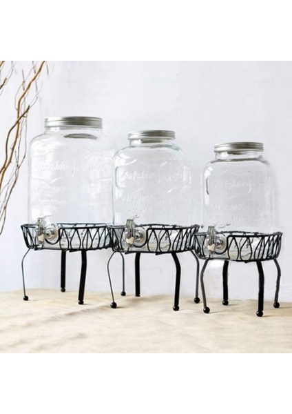 Metal Demir Içecek Dağıtıcı Standı Sepet Parti Suyu Çay Kovası Tutucu Standı Pub Cafe Suyu Çay Şarap Bira Kullanılan S (Yurt Dışından) fırsatları