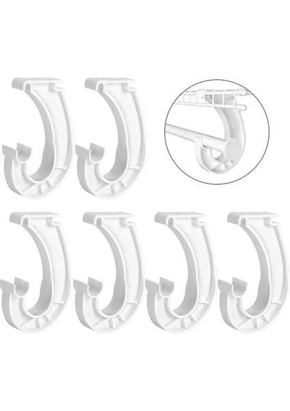 6 Adet Askılı Dolap Çubuğu Desteği - Giysileri Asmak Için Sağlam J Şekilli Dolap Braketleri, 3/4 Dolap Raf Çubuğu Tutucu (Yurt Dışından) fiyatları