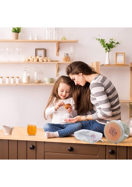 12 Paket Silikon Esnek Kapaklar Bpa Içermeyen Esnek Yuvarlak ve Dikdörtgen Gıda Kapakları Tüm Kaplara Uygun (Yurt Dışından) fırsatları