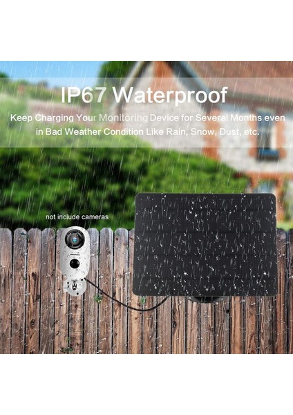 10W 5V Güneş Panelleri Taşınabilir Mikro USB Solar Şarj Cihazı Su Geçirmez Güç Bankası 360° Ayarlanabilir Güvenlik Kamerası Güç Kaynağı (Yurt Dışından) modelleri