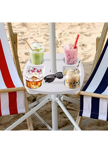 Patio Şemsiye Masa Tepsisi Açık Hava Şemsiye Masa Tepsisi 4 Dak Tutucu ile Plaj Masası Açık Hava Şemsiye Masa Plaj Masası (Yurt Dışından) modelleri