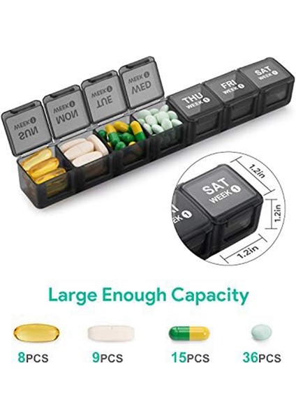 Aylık Hap Düzenleyici 28 Günlük Hap Kutusu Haftaya Göre Düzenlenmiş, Büyük 4 Hafta 1 Aylık Toz Geçirmez Kaplı Hap Kutuları (Yurt Dışından) fiyatları