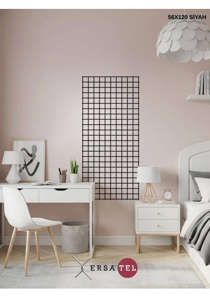 Tel Pano Metal Duvar Panosu Ersapano Classic 56 x 120 cm Siyah