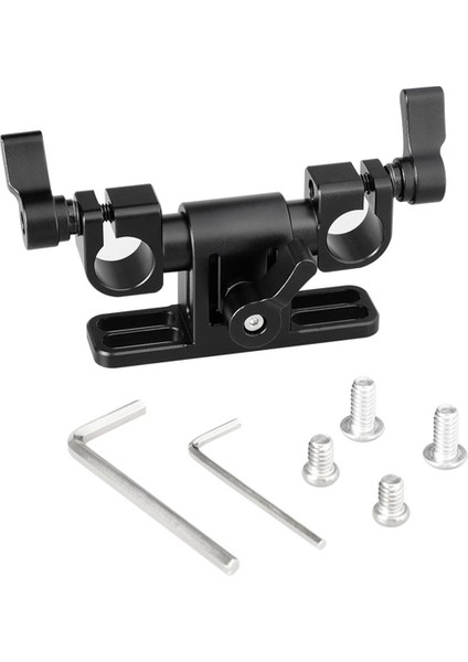 Ayarlanabilir 15MM Çift Çubuk Kelepçesi ve 360 Derece Dönebilen Çubuk Adaptörü Çubuk Destek Sistemi Kamera Teçhizatı Fotografia Aksesuarları (Yurt Dışından)