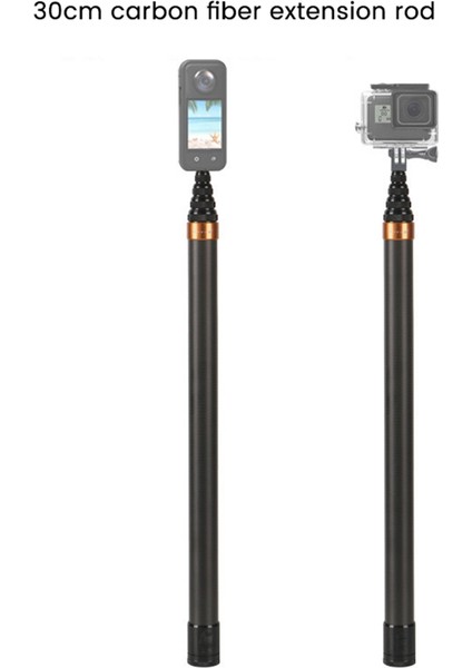Karbon Fiber Görünmez Selfie Çubuğu 300CM Geri Çekilebilir Selfie Çubuğu INSTA360 X3/go3/djı/gopro Selfie Çubuğu A (Yurt Dışından) fırsatları