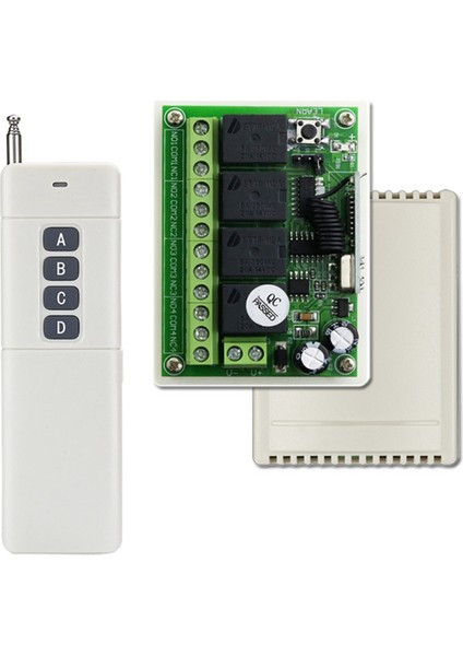 433MHZ 12V 24V Röle Modülü Alıcı + 1000M Menzilli Verici Rf Kablosuz Uzaktan Kumanda Anahtarı Garaj Işık Motoru Için (Yurt Dışından)