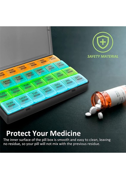 Aylık Hap Düzenleyici Günde 1 Kez, 28 Bölmeli 4 Hafta Hap Dağıtım Kutusu Kapaklı, Düzenleyici Kutu Günlük (Yurt Dışından) fiyatları