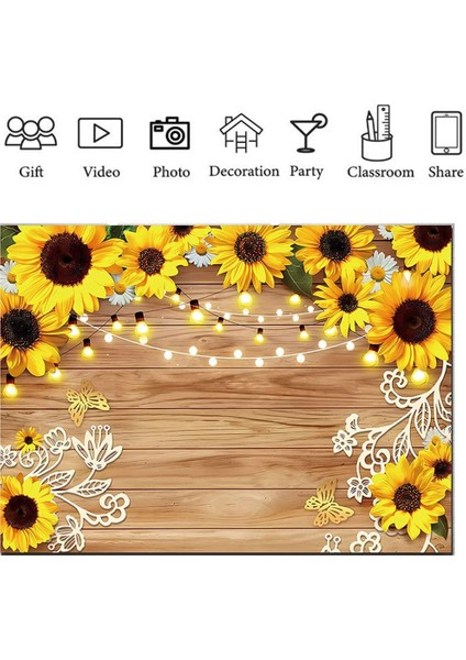 Ayçiçeği Arka Plan Fotoğraf Bezi 210X150CM Sarı Çiçek Duvar Bahçe Düğün Doğum Günü Fotoğrafçılığı Arka Plan Bezi (Yurt Dışından) modelleri