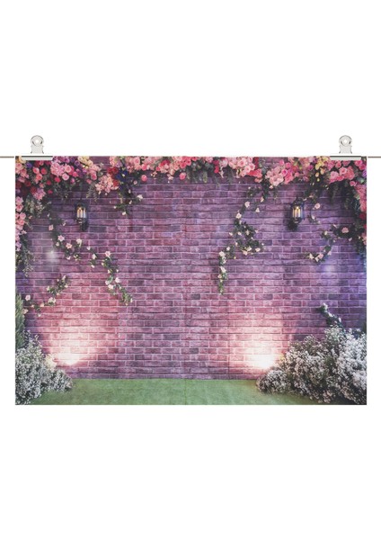 7X5FT Çiçek Duvar Fotoğrafçılığı Arka Planları Tuğla Arka Plan Bahar Stüdyo Arka Planı (Yurt Dışından)