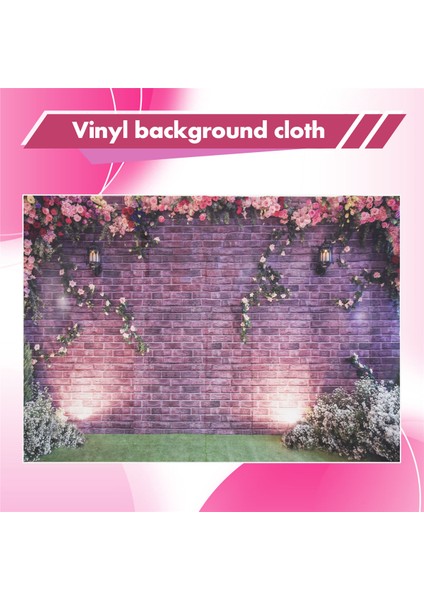 7X5FT Çiçek Duvar Fotoğrafçılığı Arka Planları Tuğla Arka Plan Bahar Stüdyo Arka Planı (Yurt Dışından) fırsatları