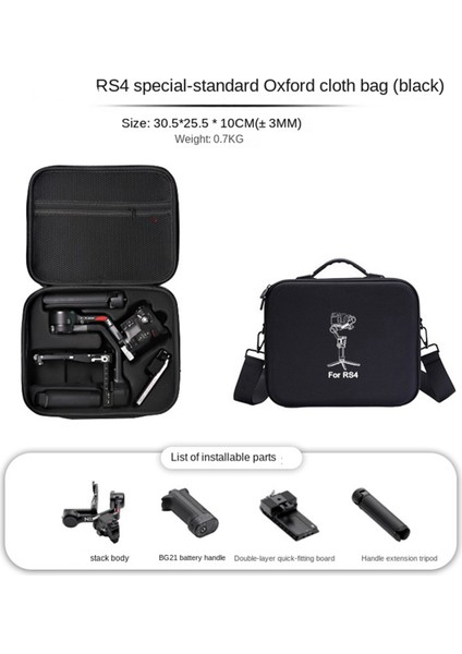 Djı Rs 4 Gimbal Sabitleyici Aksesuarları Için Taşıma Çantası Saklama Kutusu El Çantası Sert Kabuklu Omuz Çantası Siyah (Yurt Dışından) modelleri