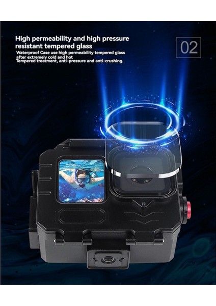 80M Su Geçirmez Kılıf Alüminyum Çerçeve Koruyucu Kılıf Sualtı Dalış Muhafazası GOPRO12/11/10 GOPRO13 Aksiyon Kamerası A (Yurt Dışından) modelleri