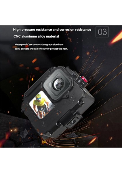 80M Su Geçirmez Kılıf Alüminyum Çerçeve Koruyucu Kılıf Sualtı Dalış Muhafazası GOPRO12/11/10 GOPRO13 Aksiyon Kamerası A (Yurt Dışından) fırsatları