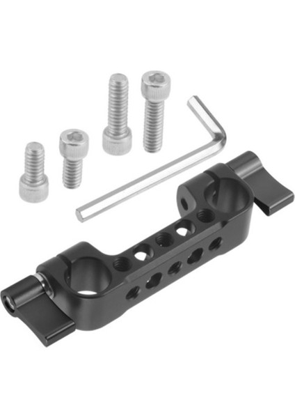 Dslr Kamera Çubuğu Omuz Desteği Için 1/4 Vida Delikli Hafif Çift 15MM Çubuk Kelepçe Ray Bloğu Takip Odaklı, A (Yurt Dışından)