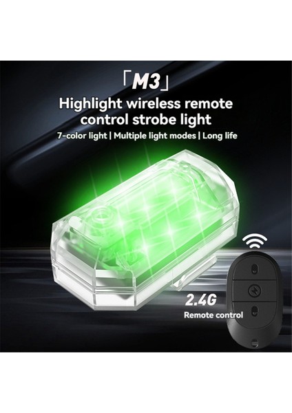LED Strobe Işık Kablosuz Uzaktan Kumanda Motosiklet Araba Çarpışma Önleyici Uyarı Lambası Göstergesi Iha Aksesuarları (Yurt Dışından) fırsatları