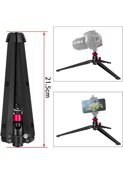 Evrensel Mini Tripod Stand Braketi Masaüstü Katlanır Stand 3/8 Inç Vida ile Telefonlar Dslr Kameralar Için (Yurt Dışından)