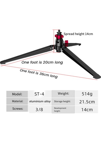 Evrensel Mini Tripod Stand Braketi Masaüstü Katlanır Stand 3/8 Inç Vida ile Telefonlar Dslr Kameralar Için (Yurt Dışından) fırsatları