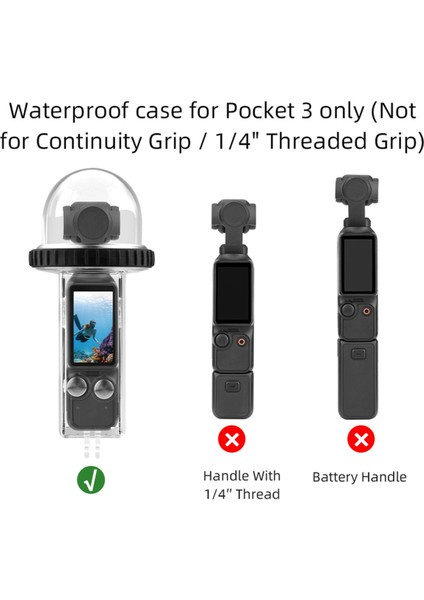 Dji Osmo Pocket 3 Aksiyon Kamera Muhafazası Koruyucu Dalış Montajı Için 40M Sualtı Su Geçirmez Kılıf (Yurt Dışından) modelleri