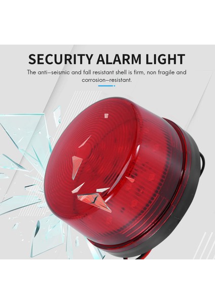 Ev Güvenlik Alarm Sistemi Için 12V Alarm LED Flaşör Strobe Işığı Kırmızı (Yurt Dışından) fiyatları