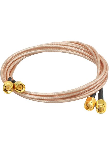 2 Adet RG316 Tel Jumper Sma Erkek Sma Erkek Wifi Anten Uzatma Rf Koaksiyel Koaksiyel Kablo Adaptörü Jumper (100 Cm) (Yurt Dışından)