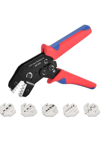 SN-58B Otomotiv Tak-Çıkar Sıkma Pensesi Isı Büzüşmeli, Naylon, Yalıtımsız Konnektörler, Kovan Terminalleri Için (Yurt Dışından)