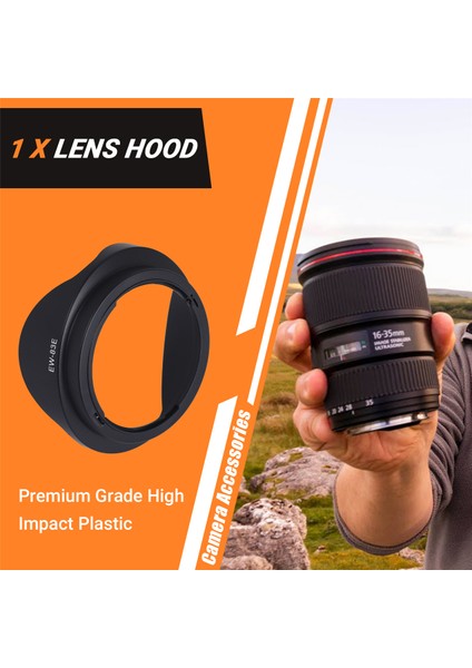 Canon 16-35MM, 20-35MM, 17-35MM, 17-40MM ve 10-22MM Lensler Için Yedek Dijital Lens Kapağı EW-83E (Yurt Dışından) indirimleri