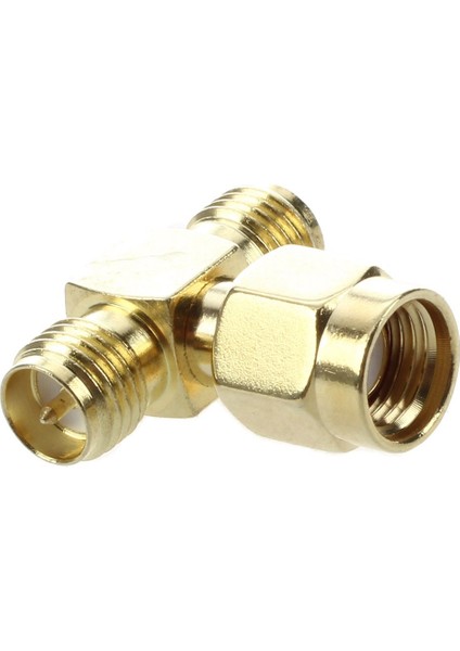Adet Rp Sma Erkek - Iki Rp Sma Dişi Üçlü T Rf Adaptör Konnektörü 3 Yollu Splitter (Yurt Dışından)