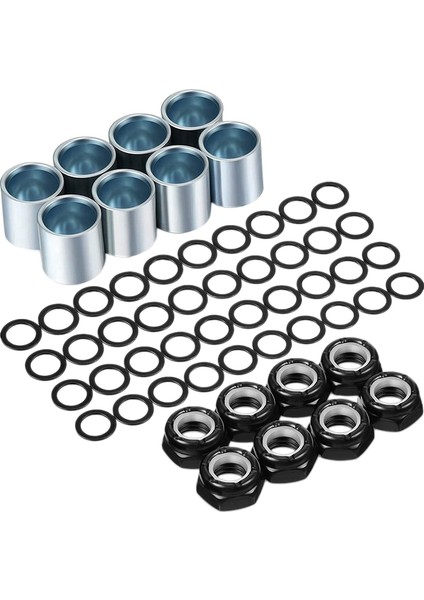 56 Adet Kaykay Kamyon Donanım Kiti Kaykay Paspayı Longboard Aks Somunları Kaykay Aksesuarları (Yurt Dışından)