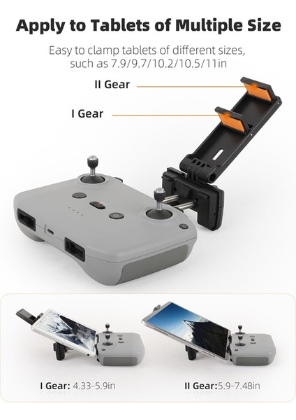 Sunnylıfe Djı Neo/mini4 Pro/aır 3s Için Katlanabilir Tablet Tutucu Rc-N3/2/1 Uzaktan Kumanda Için Sökme Gerektirmeyen Telefon Tablet Tutucu B (Yurt Dışından) modelleri