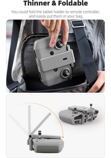 Sunnylıfe Djı Neo/mini4 Pro/aır 3s Için Katlanabilir Tablet Tutucu Rc-N3/2/1 Uzaktan Kumanda Için Sökme Gerektirmeyen Telefon Tablet Tutucu B (Yurt Dışından) fırsatları