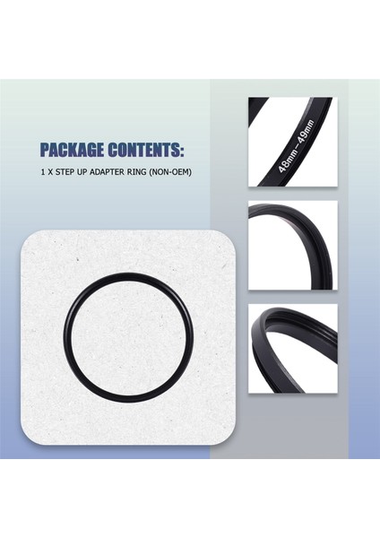 48MM Ila 49MM Kamera Filtre Lensi 48MM-49MM Step Up Halka Adaptörü (Yurt Dışından) indirimleri