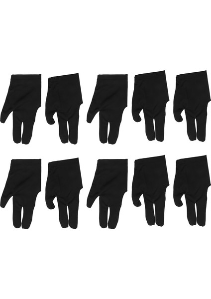 10 Adet Bilardo Eldiveni 3 Parmak Sol ve Sağ El Eldiven Snooker Cue Havuz Eldivenleri (Yurt Dışından) fiyatları