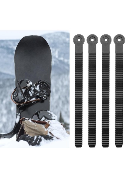 6 Adet Snowboard Ayak Bileği Merdiven Kayışı, Paten Ayakkabı Kayışı Snowboard Merdiven Kayışı Bağlama Vidalarla Değiştirme (Yurt Dışından)