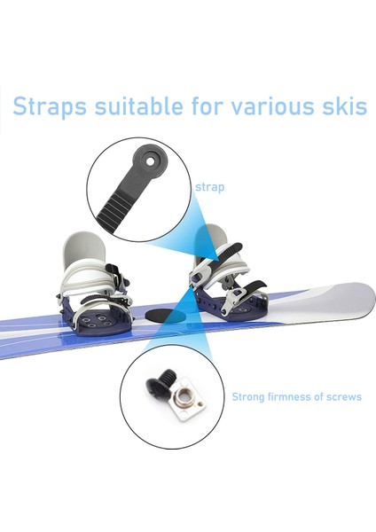 6 Adet Snowboard Ayak Bileği Merdiven Kayışı, Paten Ayakkabı Kayışı Snowboard Merdiven Kayışı Bağlama Vidalarla Değiştirme (Yurt Dışından) modelleri