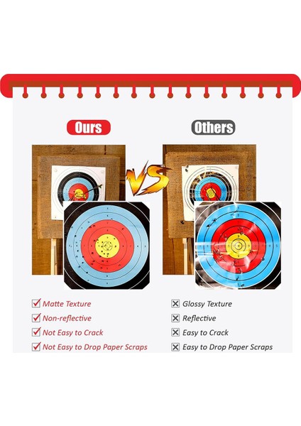 Okçuluk Hedefleri Kağıdı, 50 Adet Yay ve Ok-Avcılık Arka Bahçesi Için Hedefler, Okçuluk Hedef Uygulama Aksesuarları 10 Halka (Yurt Dışından) modelleri