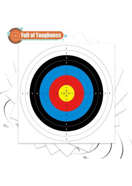 Okçuluk Hedefleri Kağıdı, 50 Adet Yay ve Ok-Avcılık Arka Bahçesi Için Hedefler, Okçuluk Hedef Uygulama Aksesuarları 10 Halka (Yurt Dışından) indirimleri