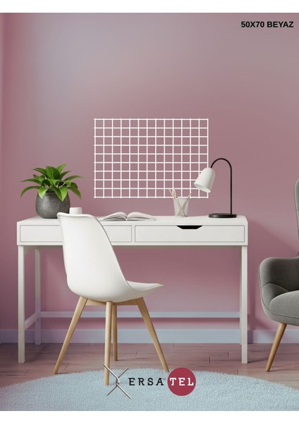 Tel Pano Metal Duvar Panosu Ersapano Classic 50X70 Beyaz