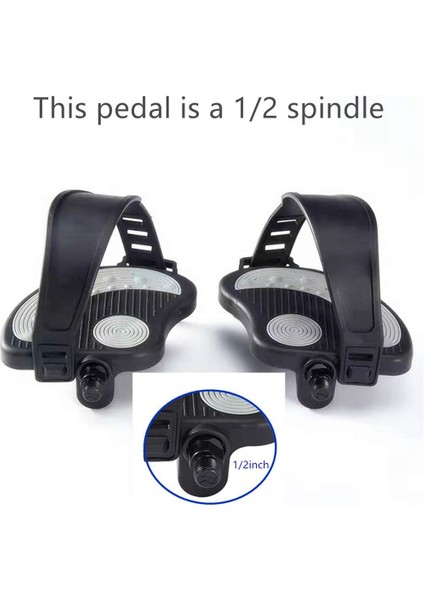 Spin Bike ve Iç Mekan Sabit Egzersiz Bisikleti Için Kayışlı Egzersiz Bisikleti Pedalları, 9/16 Inç (Yurt Dışından) fırsatları