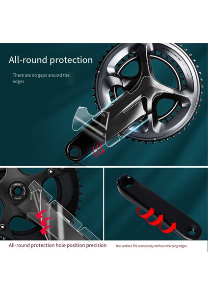 Bisiklet Krank Koruyucu Film Kapağı Tpu Film Çarpışma Önleyici Mtb Krank Şeffaf Etiket Da R9100 Için (Yurt Dışından) fiyatları