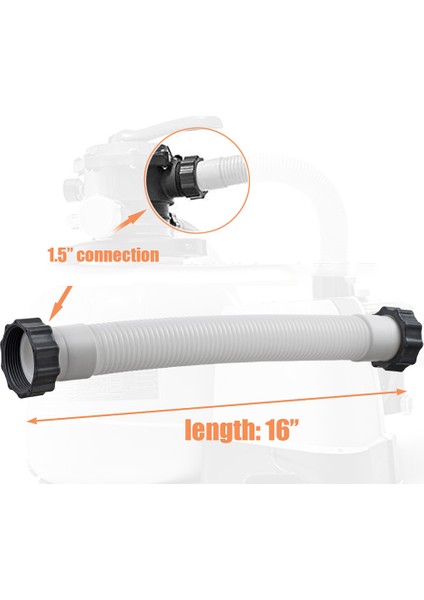 2 Adet Havuz Kum Filtresi Pompası Hortumu 15.8 Inç Havuz Pompası Hortumutuzlu Su Pompası Hortumları Intex Filtre Pompaları Kum Filtreleri (Yurt Dışından) modelleri