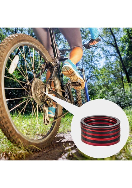 10 Adet Bisiklet 7 8 9 10 11 Hız Kaset Direksiyon Göbeği Paspayı 1mm 1.5mm 2mm 2.5mm 3mm Krank Yıkayıcı (Siyah, Kırmızı) (Yurt Dışından) modelleri