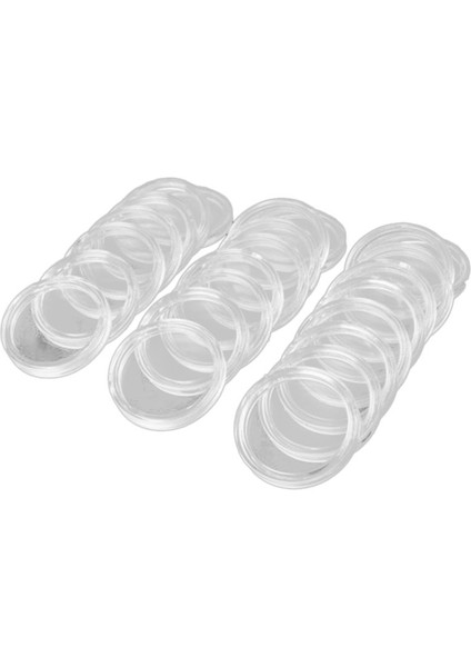 100 Adet 21MM Yuvarlak Şeffaf Plastik Para Tutucu Kapsül Kutusu Depolama Temizle Yuvarlak Vitrinler Para Tutucular (Yurt Dışından)