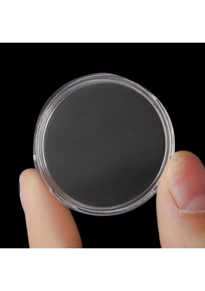 100 Adet 21MM Yuvarlak Şeffaf Plastik Para Tutucu Kapsül Kutusu Depolama Temizle Yuvarlak Vitrinler Para Tutucular (Yurt Dışından) indirimleri