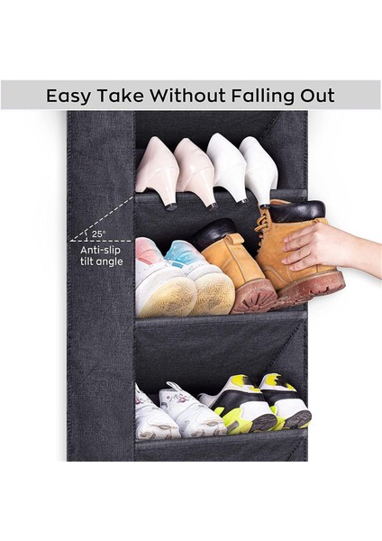 Büyük Derin Cepli Dolap Için Kapı Üstü Ayakkabı Düzenleyici, Kapıya Asılan Önyükleme Depolama Için Dar Ayakkabı Rafı (Yurt Dışından) modelleri