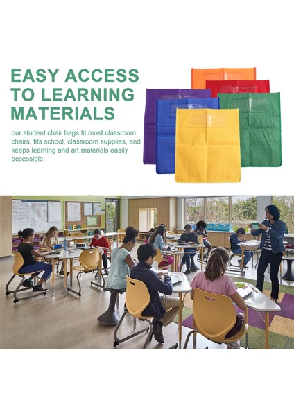 Sınıf Sandalye Cepleri, Sandalye Cep Tabloları, Tablo Cepleri, Isim Etiketli Sandalye Saklama Çantası, Sınıf Organizasyonu, 6 Adet (Yurt Dışından) indirimleri