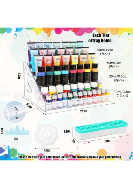 6 Katlı Akrilik Boya Saklama Kutusu Boya Fırçası Tutucu, El Sanatları Boya Saklama Düzenleyicisi Için Boya Şişesi Saklama Kutusu (Yurt Dışından) fiyatları