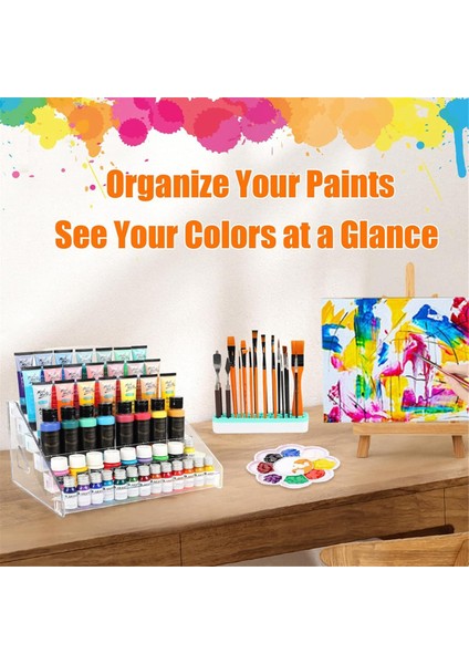 6 Katlı Akrilik Boya Saklama Kutusu Boya Fırçası Tutucu, El Sanatları Boya Saklama Düzenleyicisi Için Boya Şişesi Saklama Kutusu (Yurt Dışından) modelleri